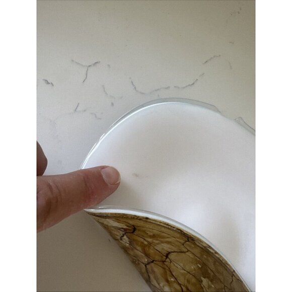 Large Art Glass Hand Blown Conch Shell Centerpiece Brown Krosno? Murano? - Picture 2 of 10